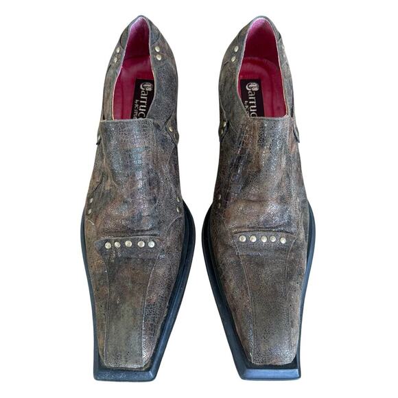 Carrucci by JC Studio Leather Studded Square Toe Loafers Men’s Sz 9 Western main image 6